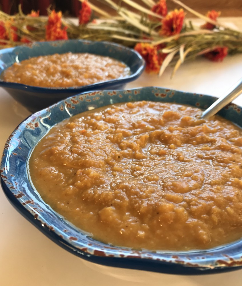 Cheesy pumpkin cauliflower soup 2