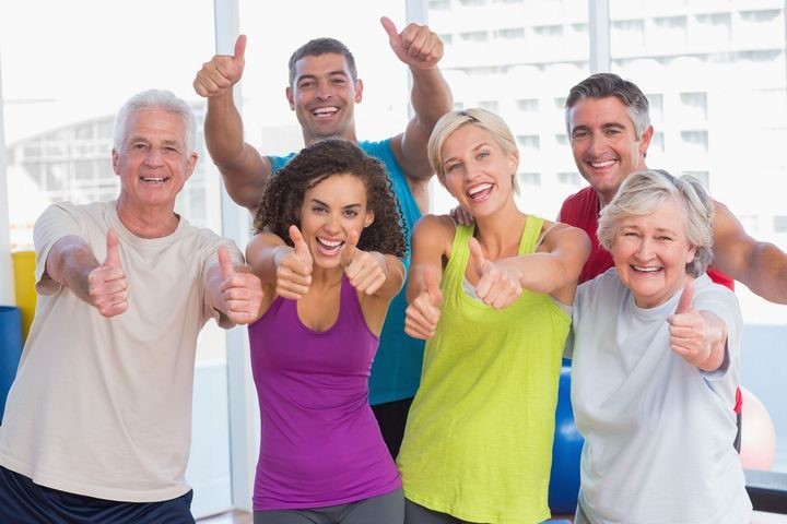 Happy healthy people