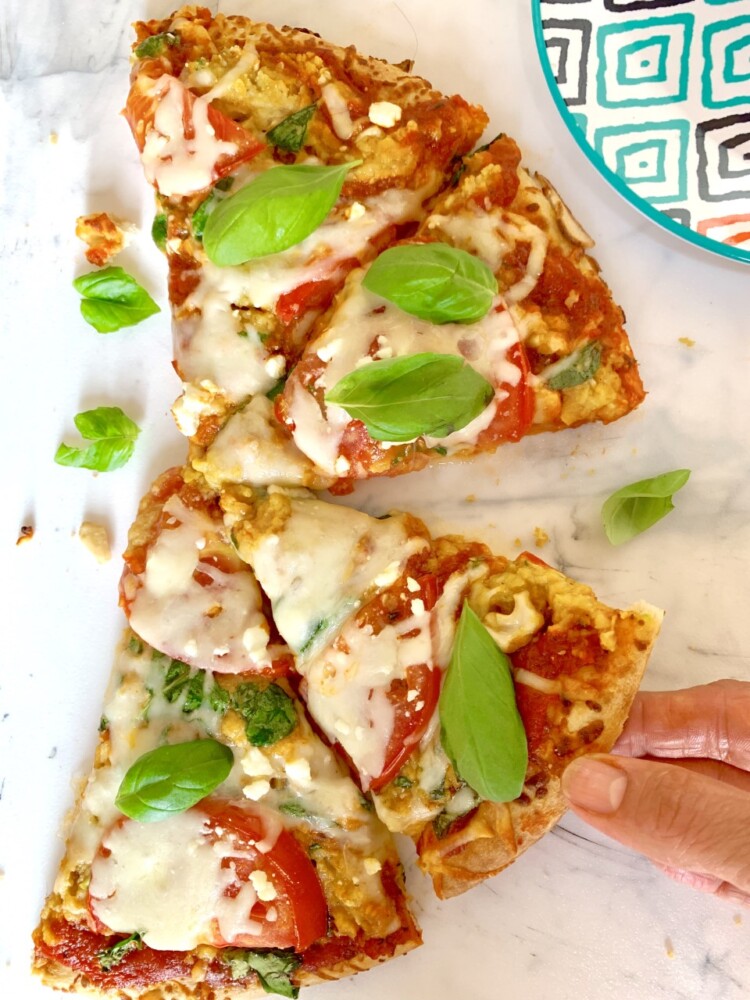 Basil Chickpea Pizza