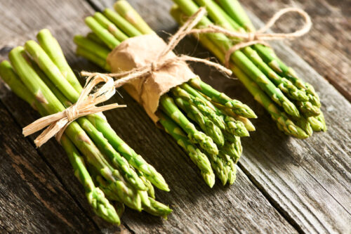 Asparagus wrapped in bow