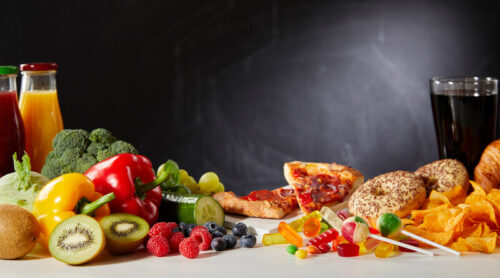 Healthy foods vs unhealthy foods